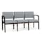 Lesro 3 Seat Tandem Seating W/ No Center Arms, 65 in W 26 in L 31.5 in H, Lenox Series LW3101 - alternate 1